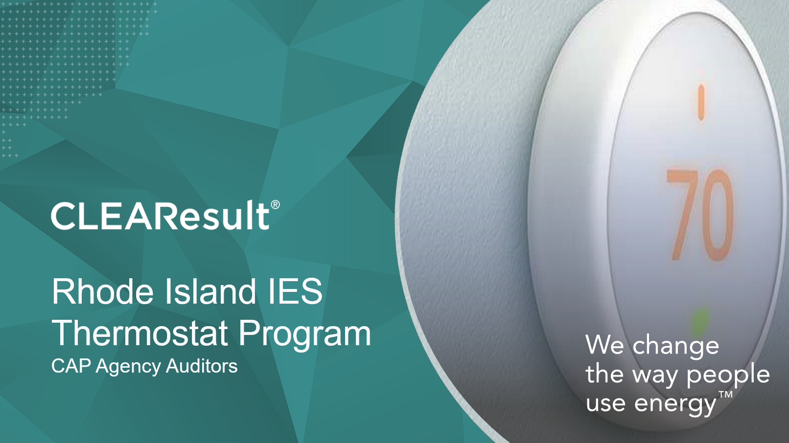 Rhode Island IES Thermostat Program Training RIIES_Thermostats